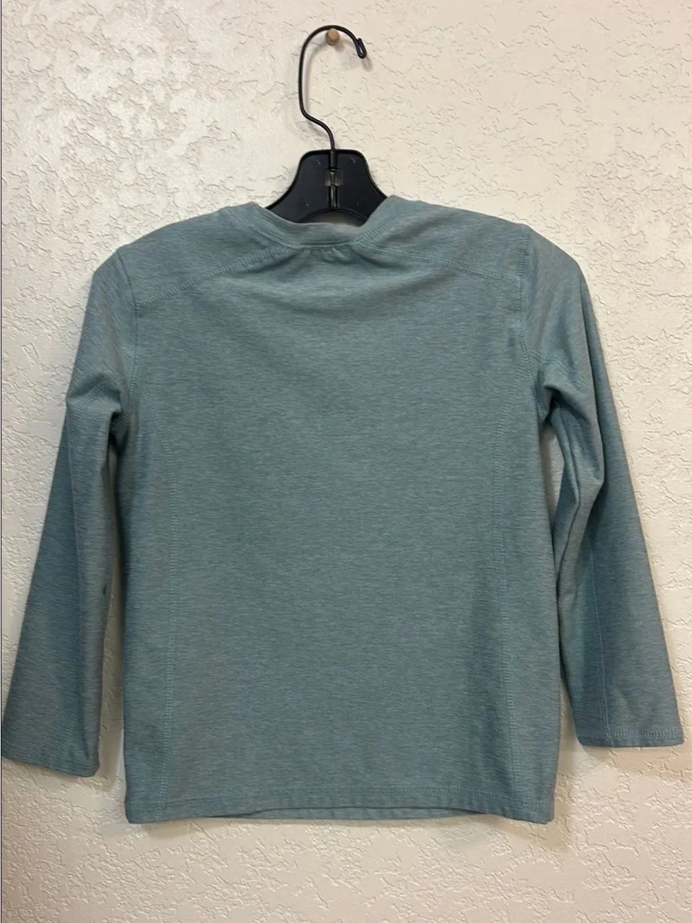 OshKosh Active Long Sleeve Active Top in a light blue heathered color.